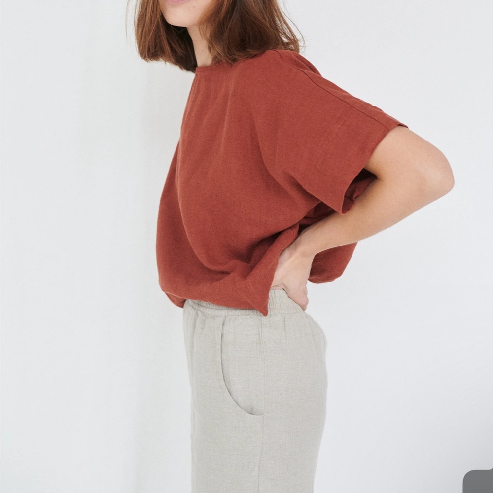 Linen Fox Boxy Top